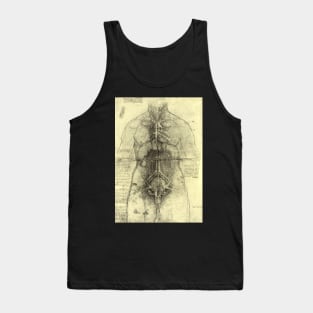 Human Anatomy Female Torso by Leonardo da Vinci Tank Top